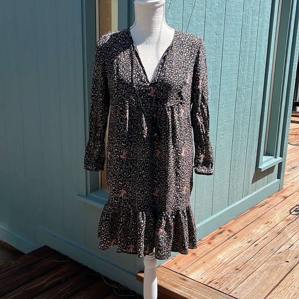 Madewell Fiesta Paisley Silk Dress, 0
